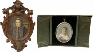 Portrait miniature of oval form H9cm