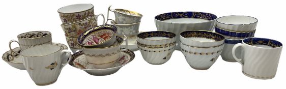 Group of 19th century English porcelain tea wares