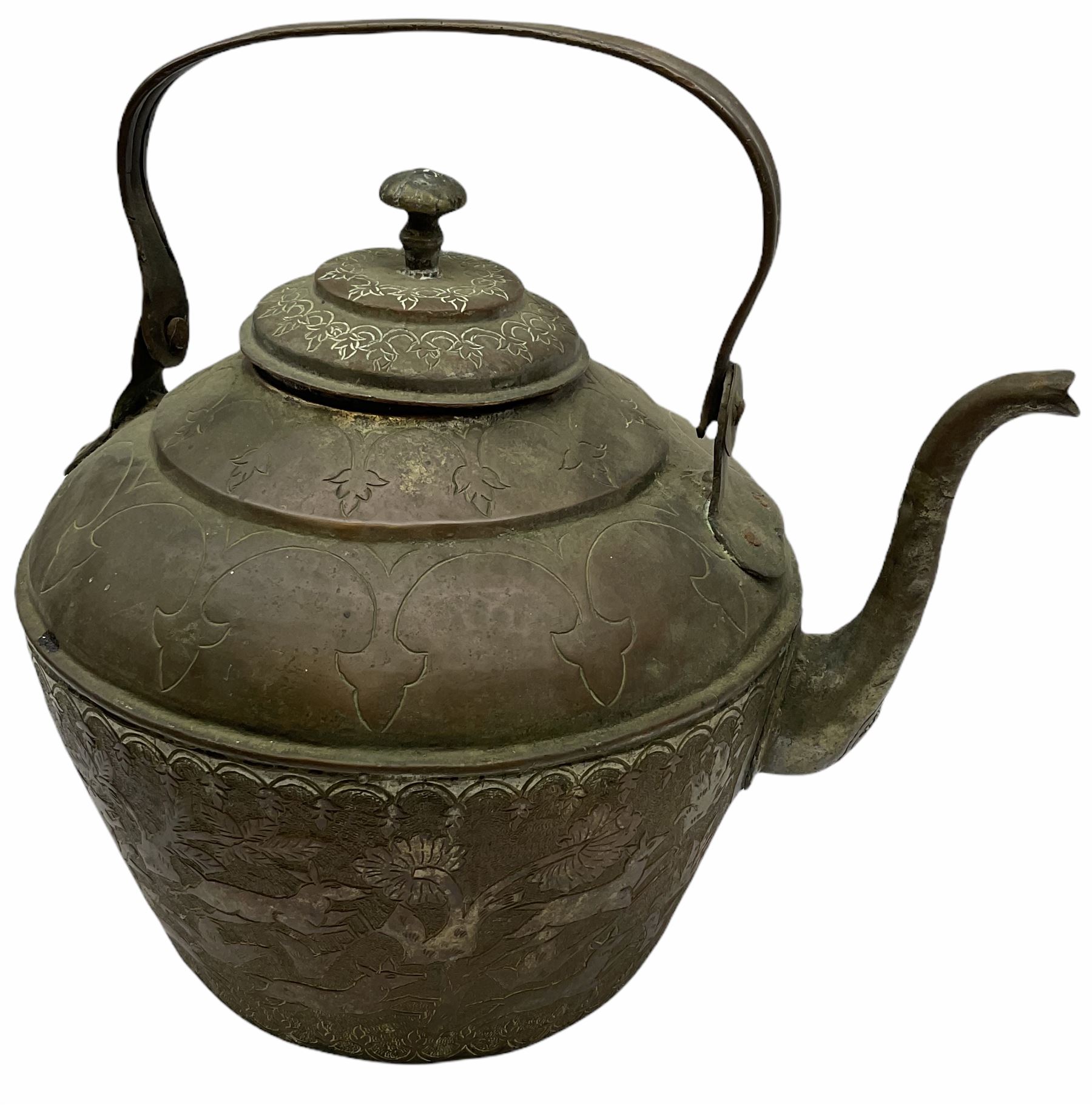Large Eastern copper alloy kettle - Image 5 of 8