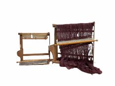 Upright table hand loom and one other H62cm max (2)