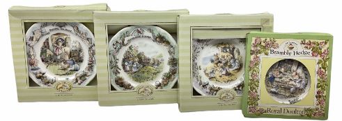 Four boxed Royal Doulton Brambly Hedge plates