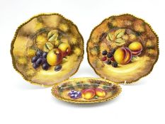 Pair of Royal Worcester hand painted plates