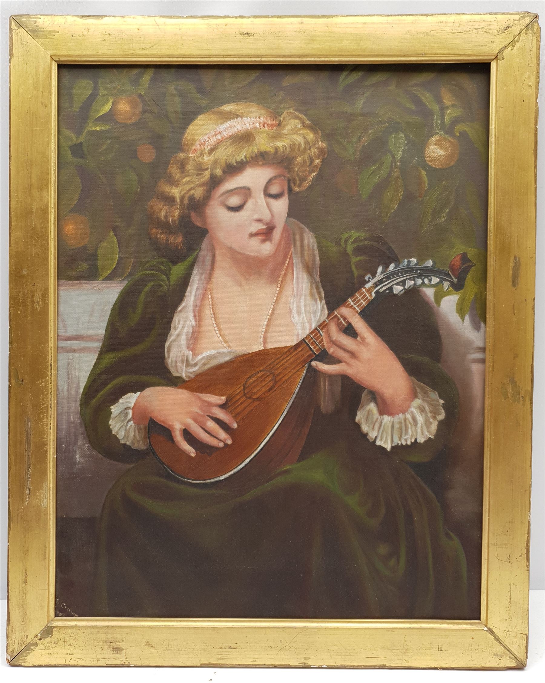 Cramp (19th century): Lady Playing a Lute - Image 2 of 2