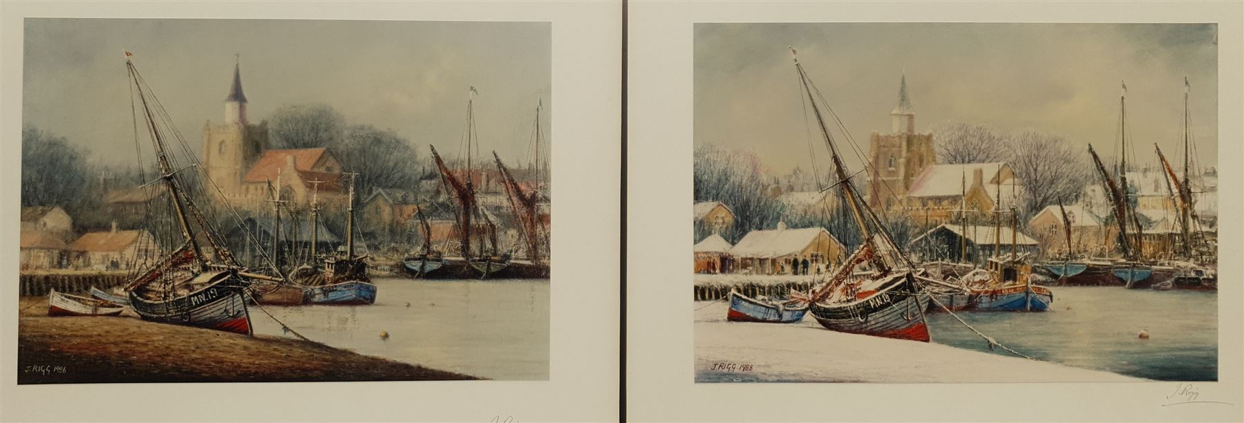 Jack Rigg (British 1927-): 'New Year's Day Blackwater Maldon Essex'