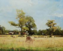 Stewart Skelton (British Contemporary): Harvest Time 'Old Byland'