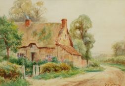 Sidney Valentine Gardner (Staithes Group 1869-1957): Thatched Cottage