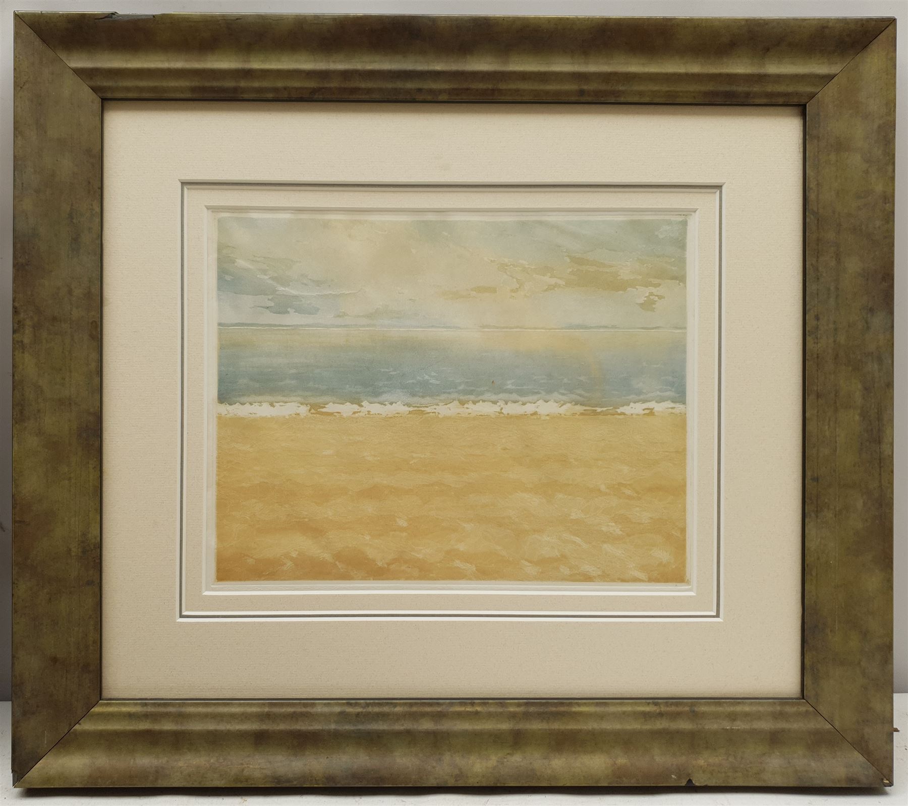 Attrib. Pompeo Mariani (Italian 1857-1927): Waves Breaking on the Shore - Image 2 of 3