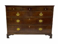 George III oak and mahogany chest