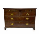 George III oak and mahogany chest