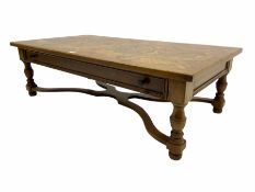 French walnut coffee table