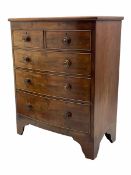 Victorian mahogany bow front chest