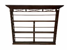 18th century elm and oak three heights plate rack