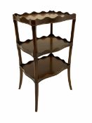 Bevan & Funnell �Reprodux� mahogany three-tier etagere