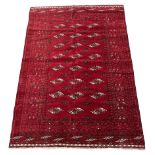Turkman Bokhara red ground rug