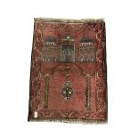 Baluchi red ground prayer rug