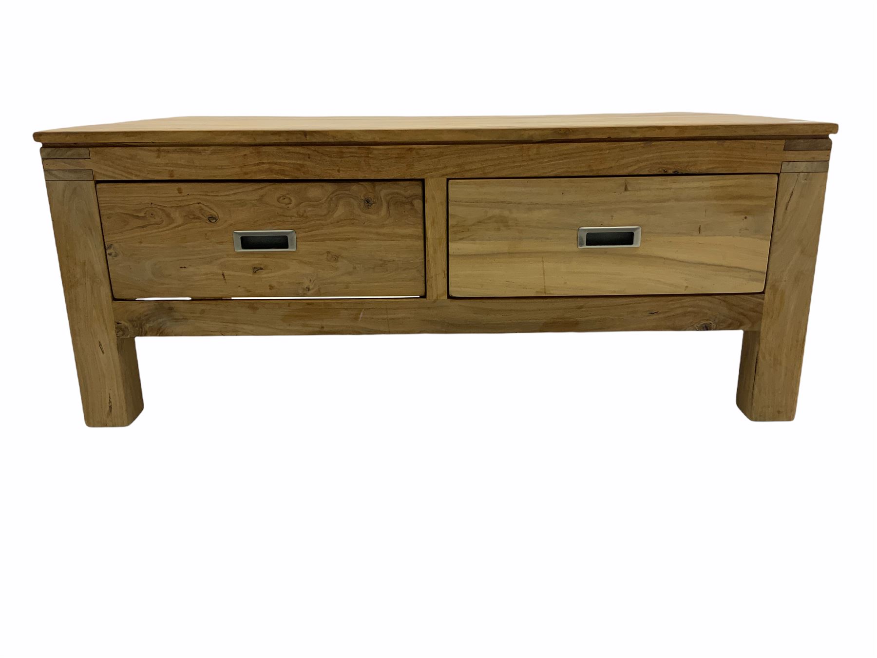 Hardwood rectangular coffee table - Image 2 of 3