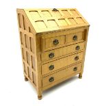 Yorkshire oak - adzed golden oak bureau