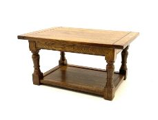 Traditional oak two tier coffee table