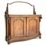 Victorian mahogany raised mirror back chiffonier sideboard