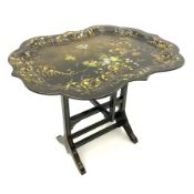 Victorian papier-m�ch� folding table