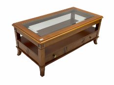 Cherry wood rectangular coffee table