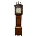 Early 19th century mahogany and oak longcase clock