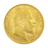 King Edward VII 1909 gold full sovereign coin