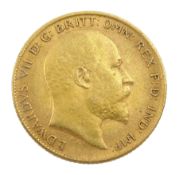 King Edward VII 1910 gold half sovereign coin