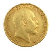 King Edward VII 1907 gold half sovereign coin