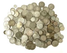 Approximately 1750 grams of Great British pre 1947 silver coins including half crowns