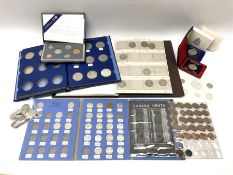 Mostly Canadian coins including 1967 six coin set