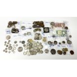 Great British and World coins including small number of pre 1920 silver coins including a Queen Vict