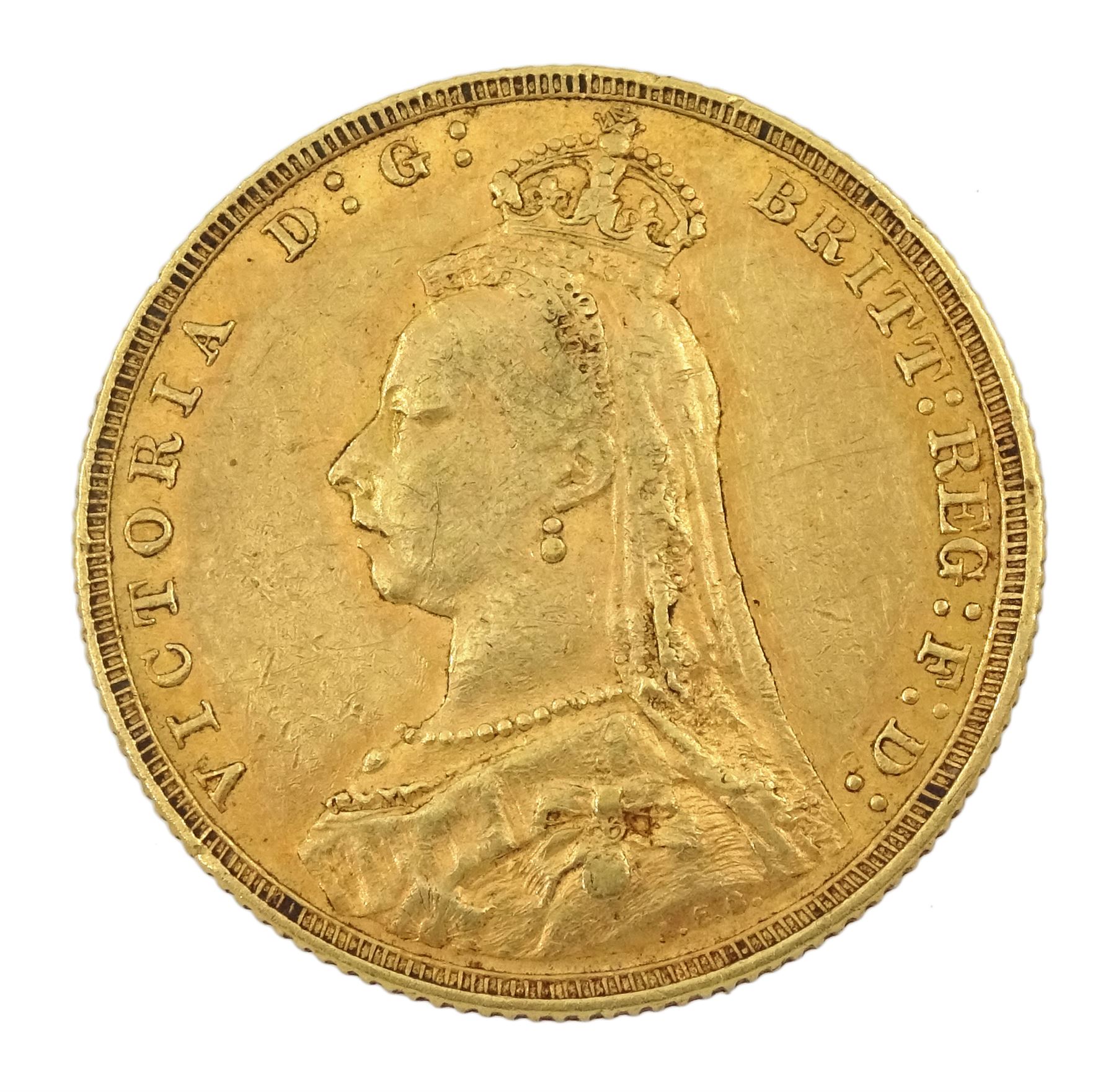 Queen Victoria 1888 gold full sovereign coin