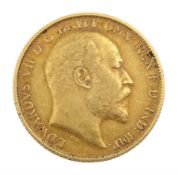 King Edward VII 1907 gold half sovereign coin