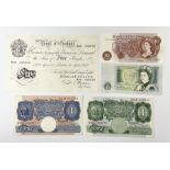 Bank of England Beale white five pound note 'N08' 'London 11 April 1949'