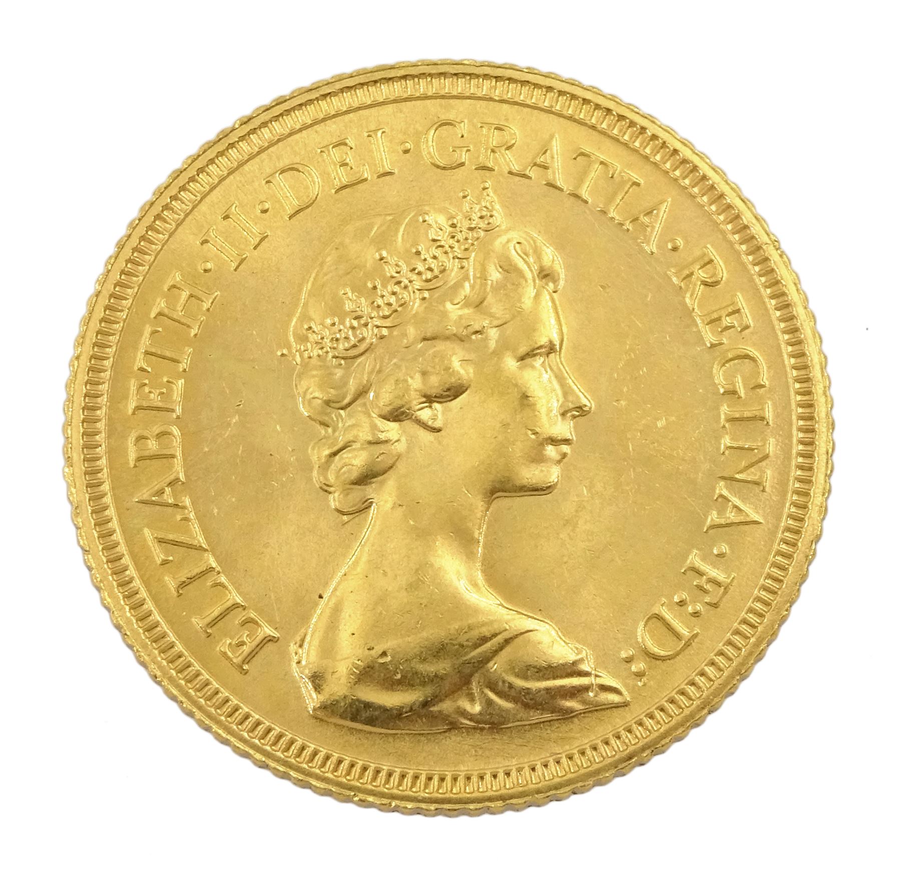 Queen Elizabeth II 1981 gold full sovereign coin