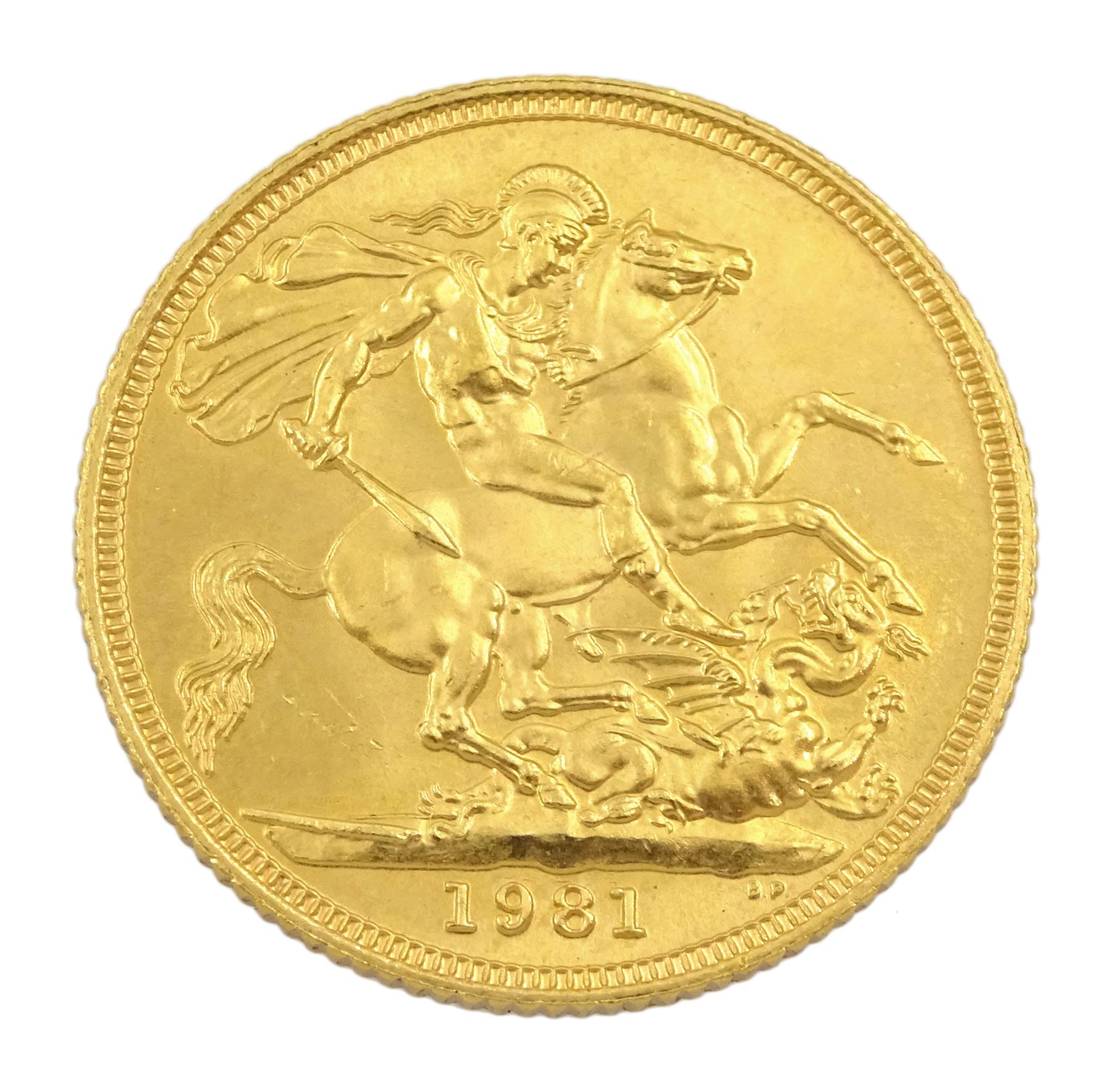 Queen Elizabeth II 1981 gold full sovereign coin - Image 2 of 2