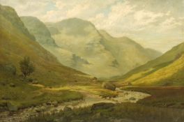 Frederick (Fred) Stead (British 1863-1940): Highland River Landscape