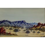 Maurice Namatjira (Australian 1938-1977): Central Australian Landscape