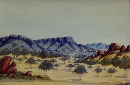 Maurice Namatjira (Australian 1938-1977): Central Australian Landscape