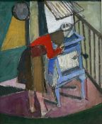 James Neal (Northern British 1918-2011): 'Doreen (the artist's wife) at the Oven'