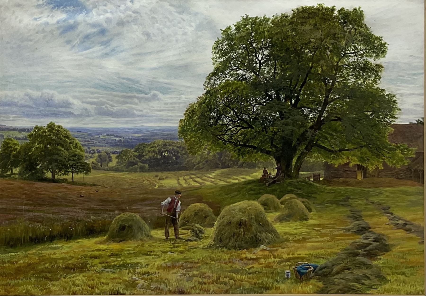 George Vicat Cole (British 1833-1893): 'Haymaking'