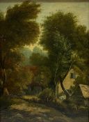 Continental (Early 19th century): Farmstead in Woodland