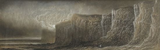 English School (19th century): Flamborough Cliffs