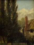 English School (18th/19th century): Cottage by the Trees