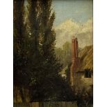 English School (18th/19th century): Cottage by the Trees