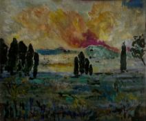 André Marchand (French 1907-1997): 'Summer Fires in Provence'