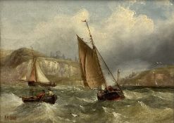 English School (19th century): Fishing Boats off Whitby