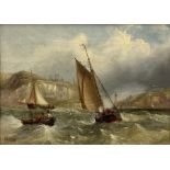 English School (19th century): Fishing Boats off Whitby