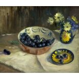 Iris Collett (British 1938-): Still Life of Olives